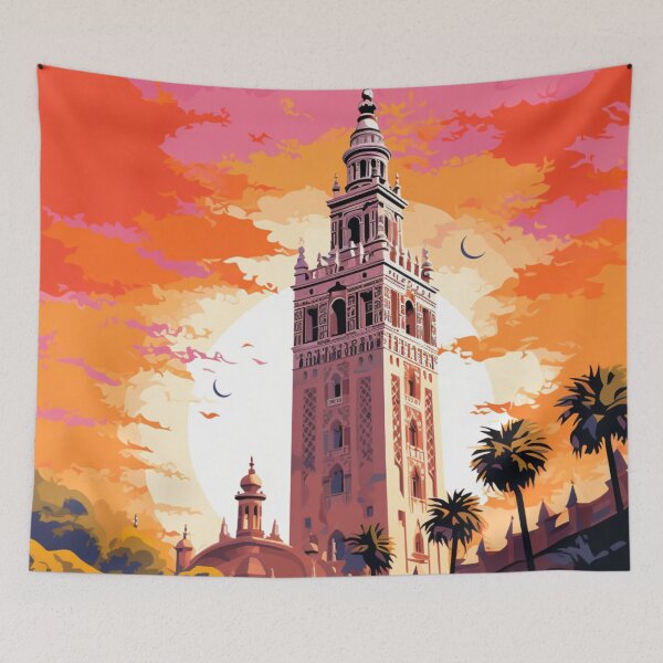 Item preview, A Pop Art Travel Print of Seville - Spain  designed and sold by StudioRedKoala.
