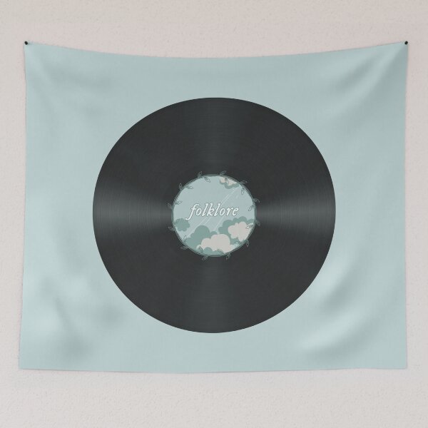 Item preview, Blue Cloudy Skies Folklore Album Leaves Vinyl Design designed and sold by doria-photos.