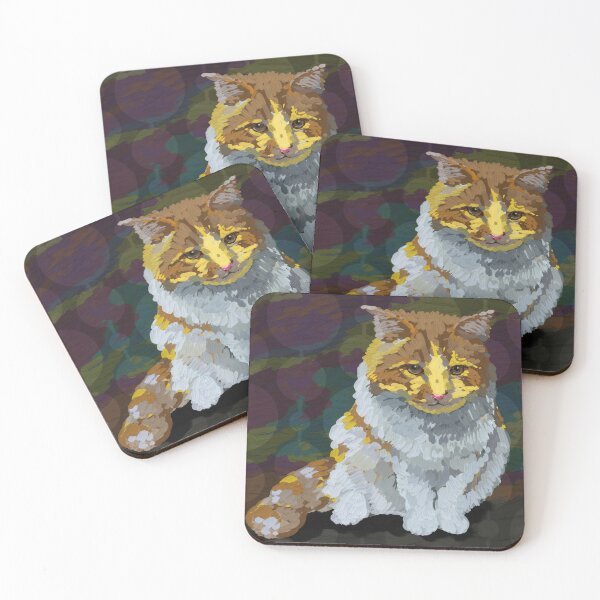 Item preview, Cat Digital Art Oil Painting designed and sold by Chattakan.