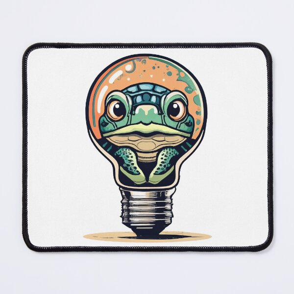 Item preview, Cartoon Style Light Bulb with Turtle designed and sold by Birdbum.