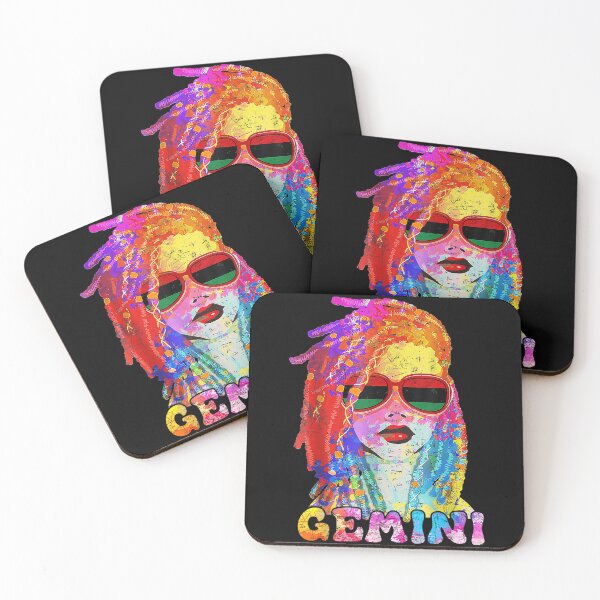 Item preview, Gemini Girl Loc'd Hair Art Zodiac Birthday Black Woman designed and sold by Mikhailaw.