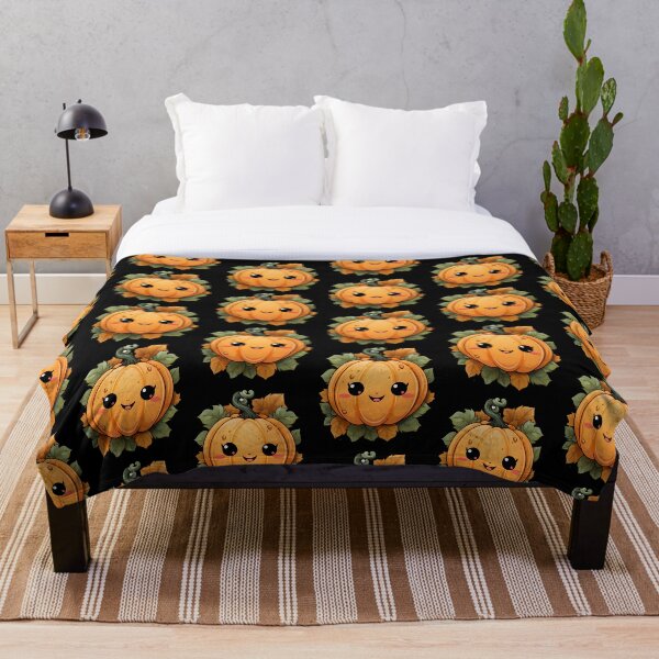 Aperçu de l'œuvre citrouille avec des feuilles, chat, citrouilles, maison effrayante, sorcières, joyeux halloween, forêt effrayante, citrouille, épouvantail créée et vendue par PRYMULLART.