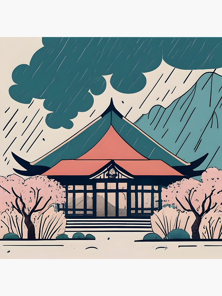 Thumbnail 3 of 3, Pin, Old Traditional Indonesia house Rumah Adat Drawing designed and sold by Patricks-Art.