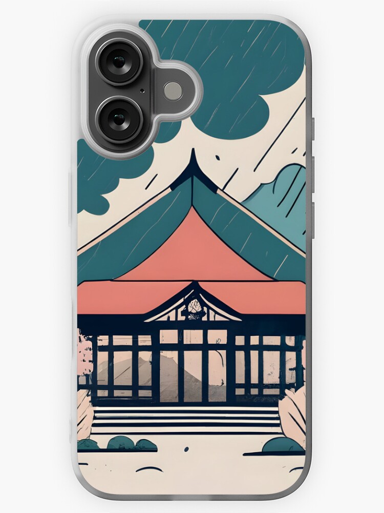 Thumbnail 1 of 5, iPhone Case, Old Traditional Indonesia house Rumah Adat Drawing designed and sold by Patricks-Art.