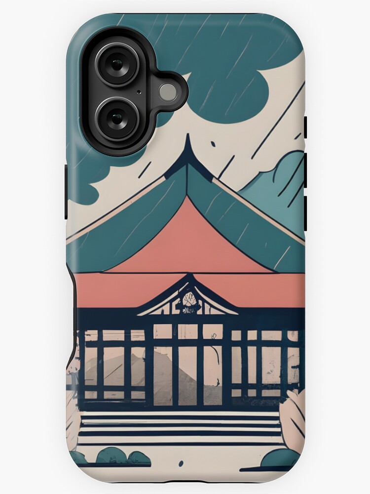 Thumbnail 1 of 4, iPhone Case, Old Traditional Indonesia house Rumah Adat Drawing designed and sold by Patricks-Art.