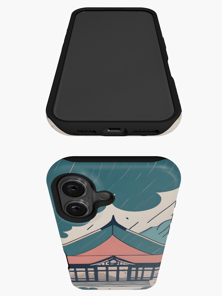 Thumbnail 3 of 4, iPhone Case, Old Traditional Indonesia house Rumah Adat Drawing designed and sold by Patricks-Art.