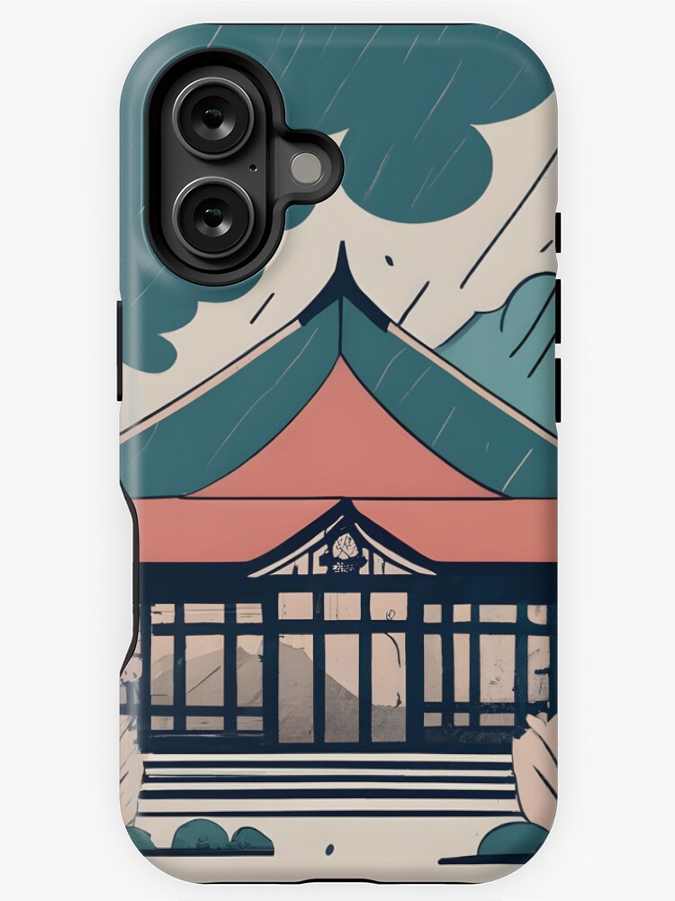 Thumbnail 1 of 4, iPhone Case, Old Traditional Indonesia house Rumah Adat Drawing designed and sold by Patricks-Art.