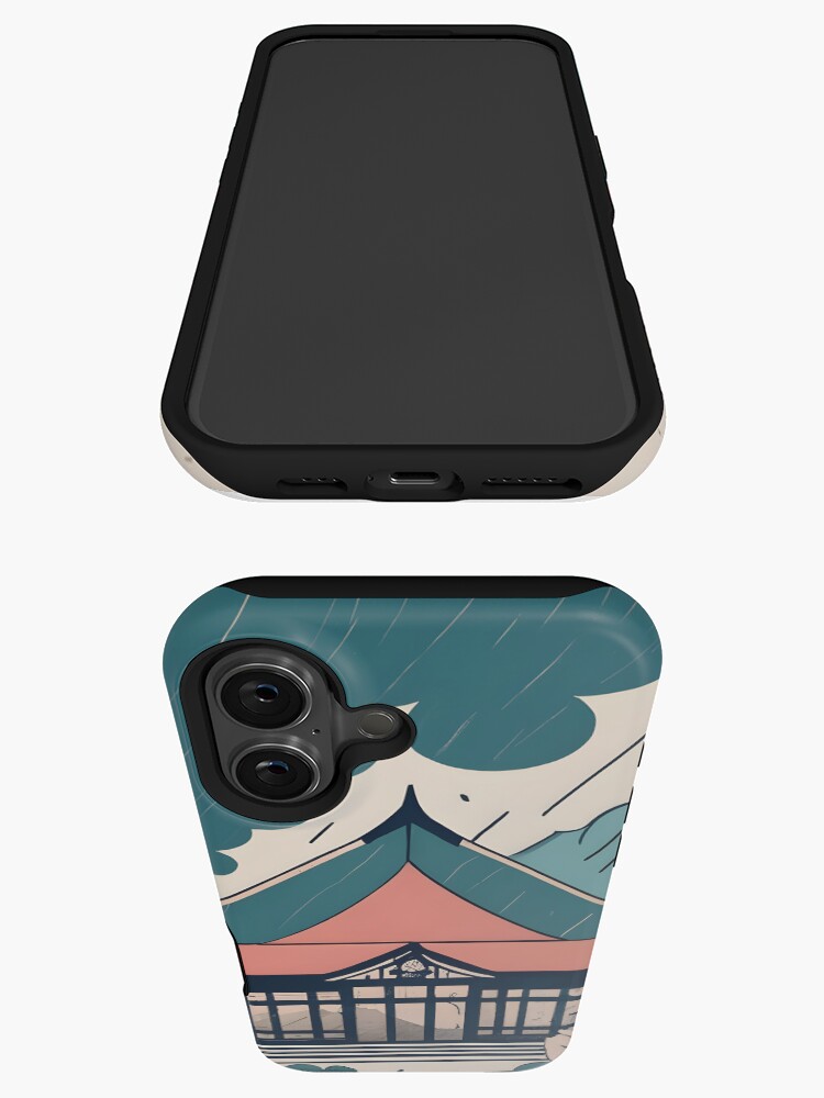 Thumbnail 3 of 4, iPhone Case, Old Traditional Indonesia house Rumah Adat Drawing designed and sold by Patricks-Art.