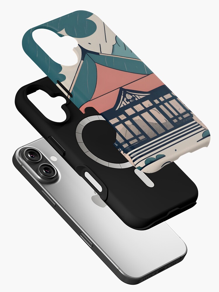 Thumbnail 2 of 4, iPhone Case, Old Traditional Indonesia house Rumah Adat Drawing designed and sold by Patricks-Art.