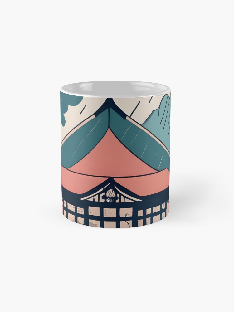 Thumbnail 4 of 6, Coffee Mug, Old Traditional Indonesia house Rumah Adat Drawing designed and sold by Patricks-Art.