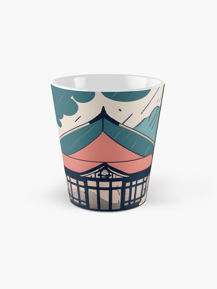 Thumbnail 2 of 4, Coffee Mug, Old Traditional Indonesia house Rumah Adat Drawing designed and sold by Patricks-Art.