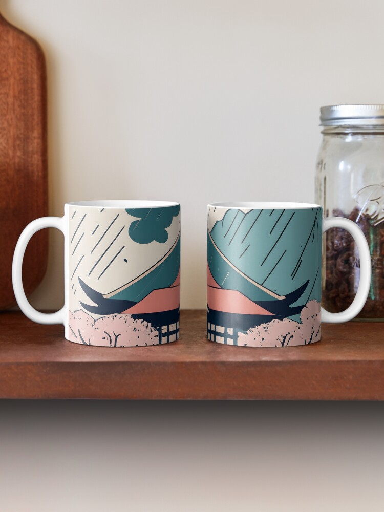 Thumbnail 2 of 6, Coffee Mug, Old Traditional Indonesia house Rumah Adat Drawing designed and sold by Patricks-Art.