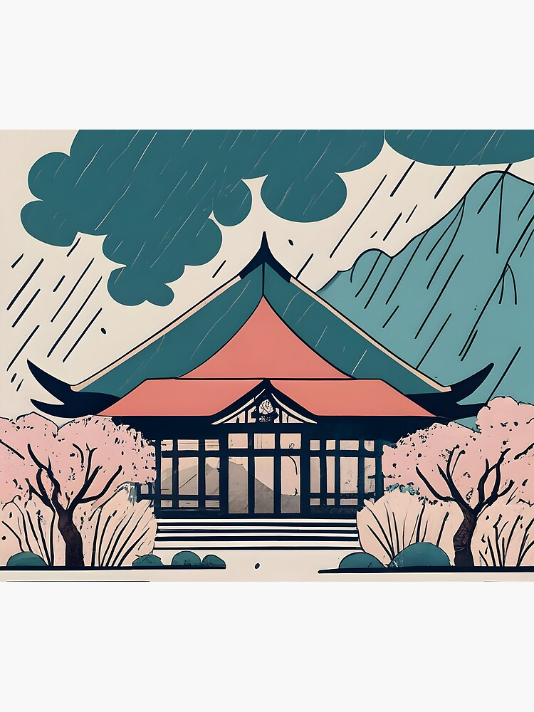 Thumbnail 5 of 5, Mouse Pad, Old Traditional Indonesia house Rumah Adat Drawing designed and sold by Patricks-Art.