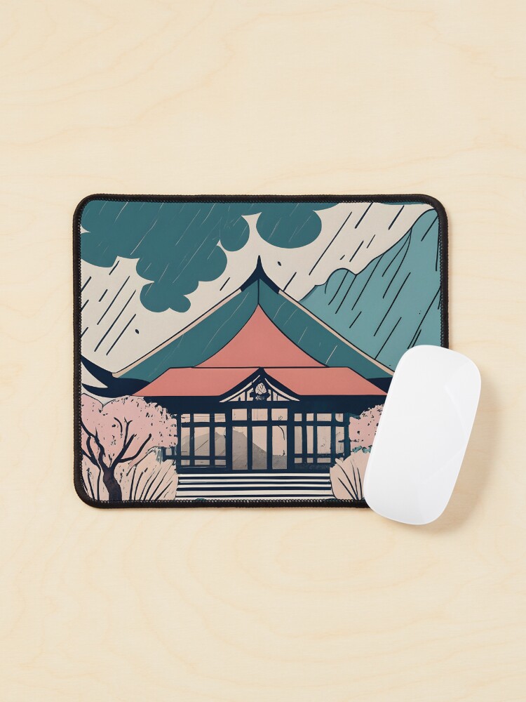 Thumbnail 1 of 5, Mouse Pad, Old Traditional Indonesia house Rumah Adat Drawing designed and sold by Patricks-Art.
