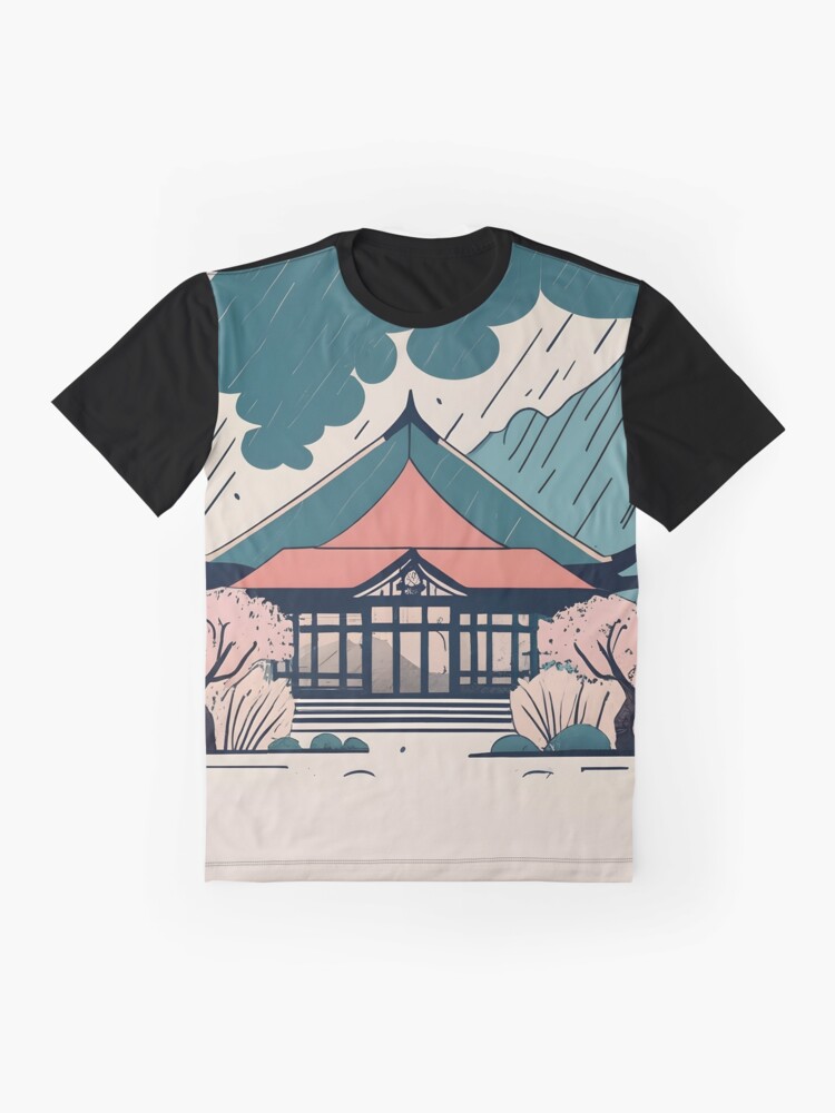 Thumbnail 4 of 5, Graphic T-Shirt, Old Traditional Indonesia house Rumah Adat Drawing designed and sold by Patricks-Art.