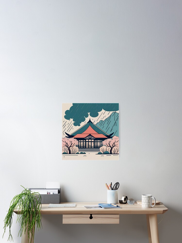 Thumbnail 2 of 3, Poster, Old Traditional Indonesia house Rumah Adat Drawing designed and sold by Patricks-Art.