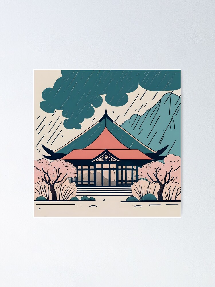 Thumbnail 1 of 3, Poster, Old Traditional Indonesia house Rumah Adat Drawing designed and sold by Patricks-Art.