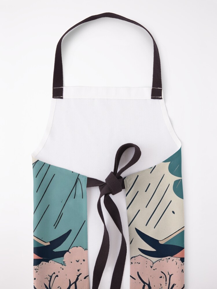 Thumbnail 5 of 6, Apron, Old Traditional Indonesia house Rumah Adat Drawing designed and sold by Patricks-Art.