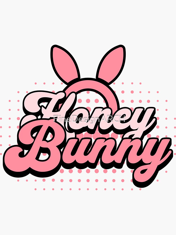 Hunny bunny - text with cute ears Royalty Free Vector Image