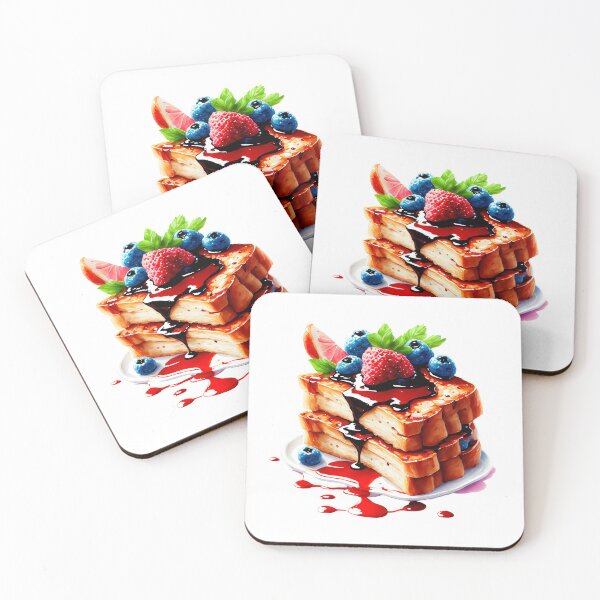 Item preview, French Toast Strawberries Blueberries Syrup Whipped Cream Breakfast Food designed and sold by Print-Online.