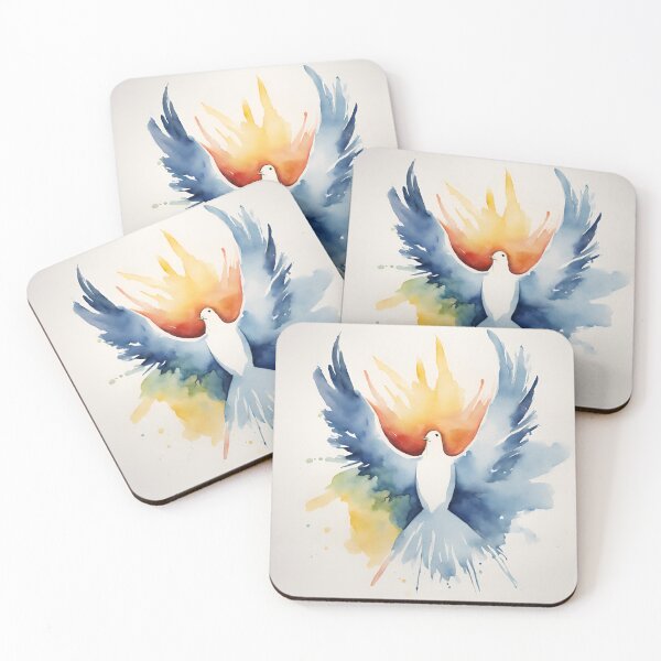 Item preview, Beautiful Dove High-Resolution Watercolor Art | Colorful, Divine, Minimalistic designed and sold by TrustInGrace.