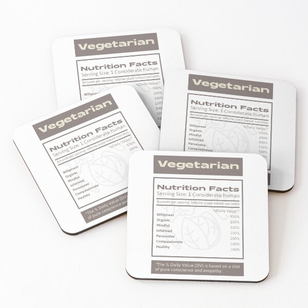Item preview, Vegetarian Nutrition Facts T-shirt designed and sold by CoCre8tive.