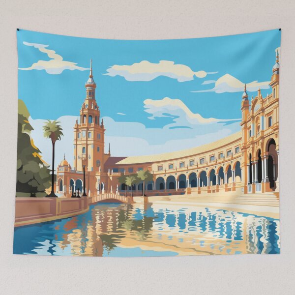 Item preview, A Pop Art Travel Print of Seville - Spain  designed and sold by StudioRedKoala.