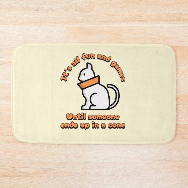 Item preview, Its all fun and games until someone ends up in a cone! Fun Veterinarian Cat designed and sold by PMCreative.
