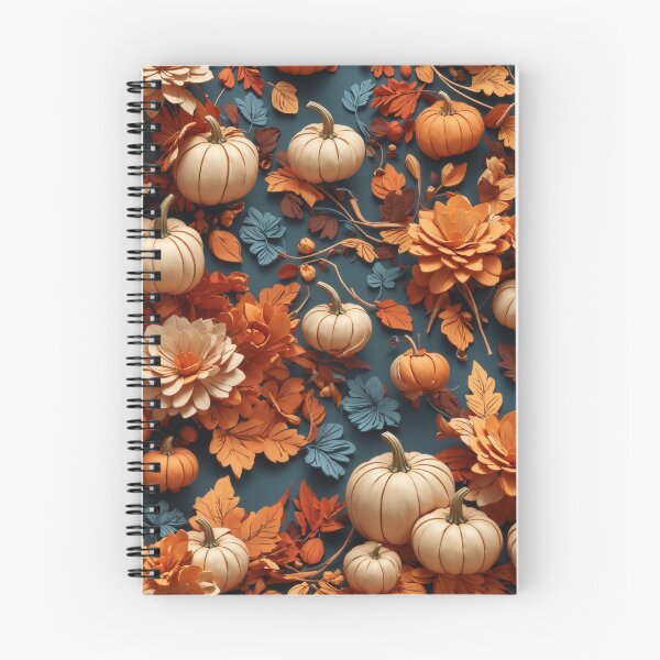 Item preview, Haunted Halloween Flower and Pumpkin Pattern Background, Fall Flower Pumpkin Pattern Background designed and sold by raveenext.