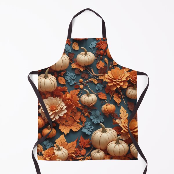 Item preview, Haunted Halloween Flower and Pumpkin Pattern Background, Fall Flower Pumpkin Pattern Background designed and sold by raveenext.