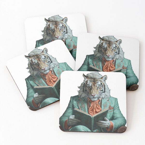 Item preview, sophisticated tiger in mint designed and sold by Etitude.