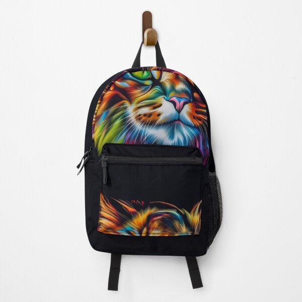 Item preview, Wild colorful cat with green eyes designed and sold by gelibolu.