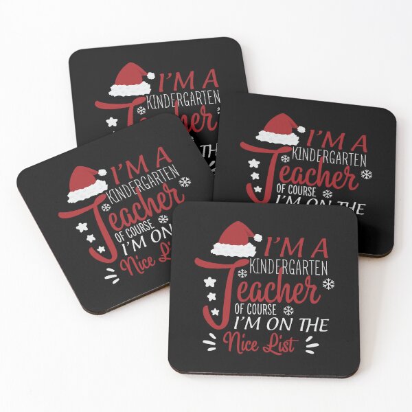 Item preview, Kindergarten Teacher on the Nice List Christmas  designed and sold by ArtMeetsPizza.