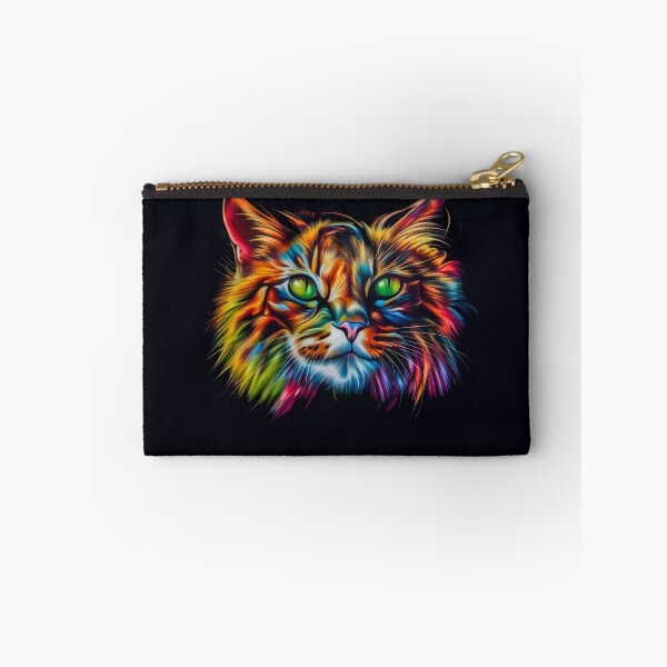 Item preview, Wild colorful cat with green eyes designed and sold by gelibolu.