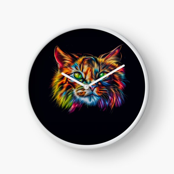 Item preview, Wild colorful cat with green eyes designed and sold by gelibolu.