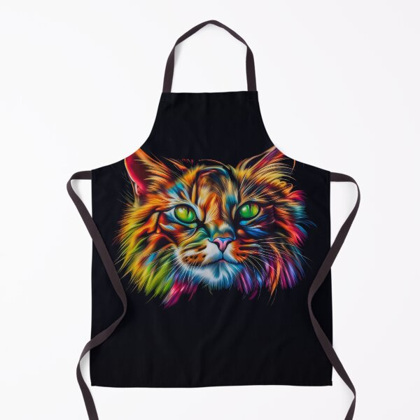 Item preview, Wild colorful cat with green eyes designed and sold by gelibolu.