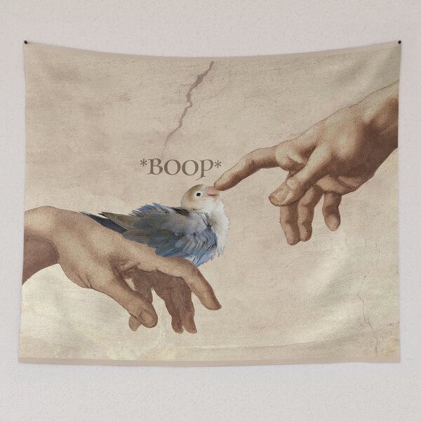 Item preview, God and Bird - Jester the Lovebird BOOP designed and sold by birdhism.