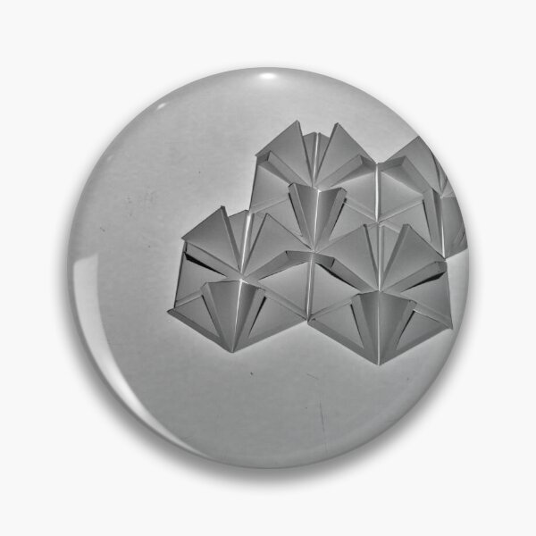 Item preview, hexagon composition of three-dimensional triangular shapes designed and sold by colorfulglee.