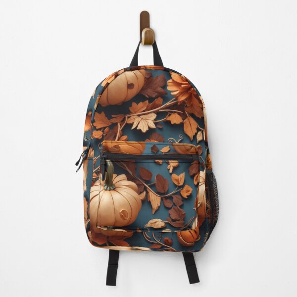 Item preview, Halloween Flower and Pumpkin Pattern Background, Fall Flower Pumpkin Pattern Background designed and sold by raveenext.