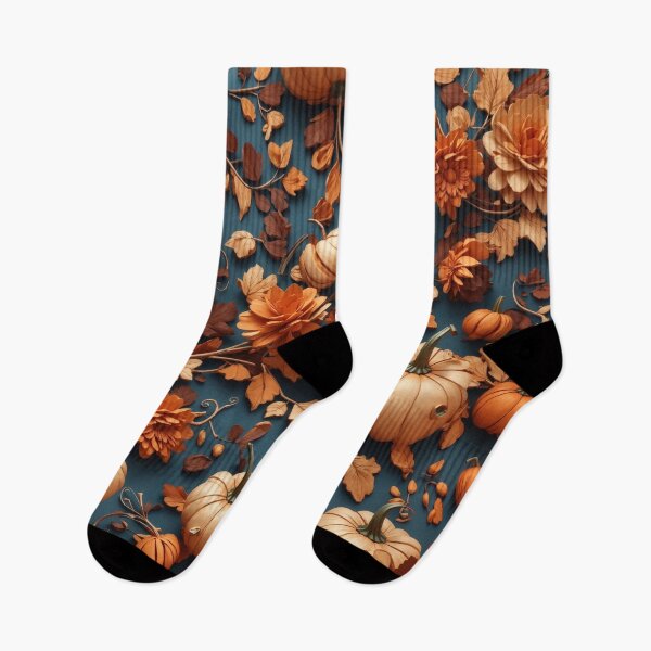 Item preview, Halloween Flower and Pumpkin Pattern Background, Fall Flower Pumpkin Pattern Background designed and sold by raveenext.