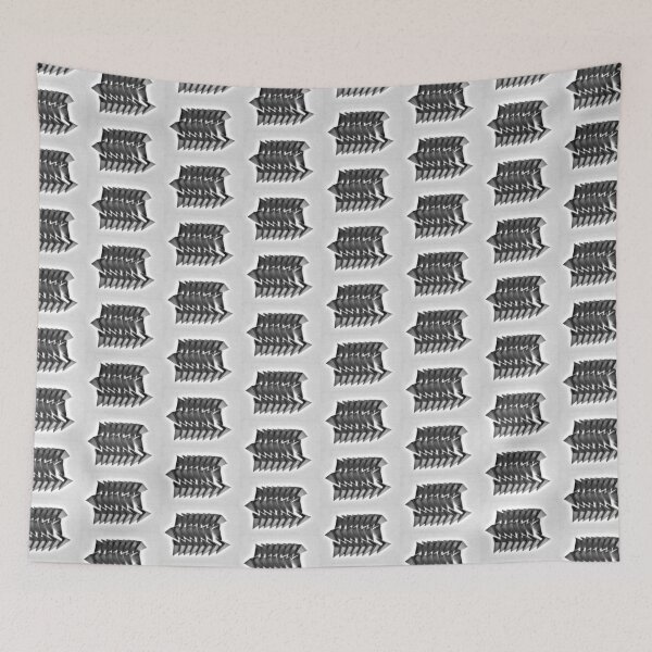 Item preview, metalic composition of three-dimensional triangular shapes designed and sold by colorfulglee.