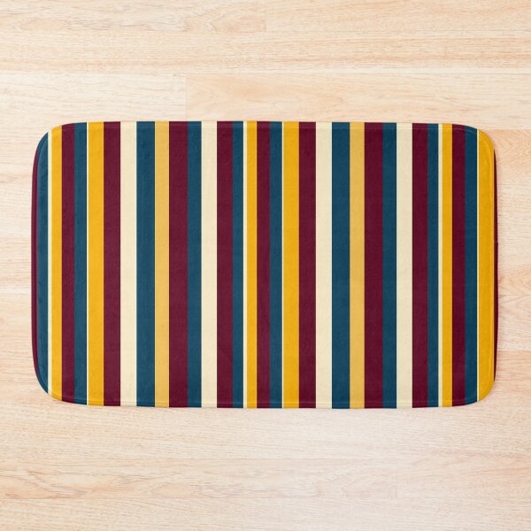 Item preview, Preppy Navy Burgundy Yellow Striped Pattern designed and sold by RetroPrints.