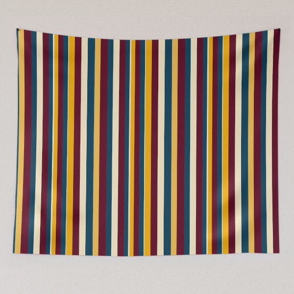 Item preview, Preppy Navy Burgundy Yellow Striped Pattern designed and sold by RetroPrints.