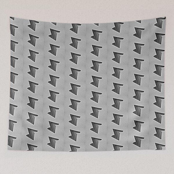 Item preview, metalic composition of three-dimensional triangular shapes designed and sold by colorfulglee.