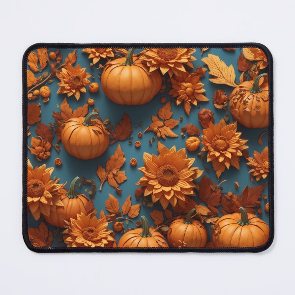 Item preview, Halloween 3D Flower and Pumpkin Pattern Background, Fall 3D Flower Pumpkin Pattern Background designed and sold by raveenext.