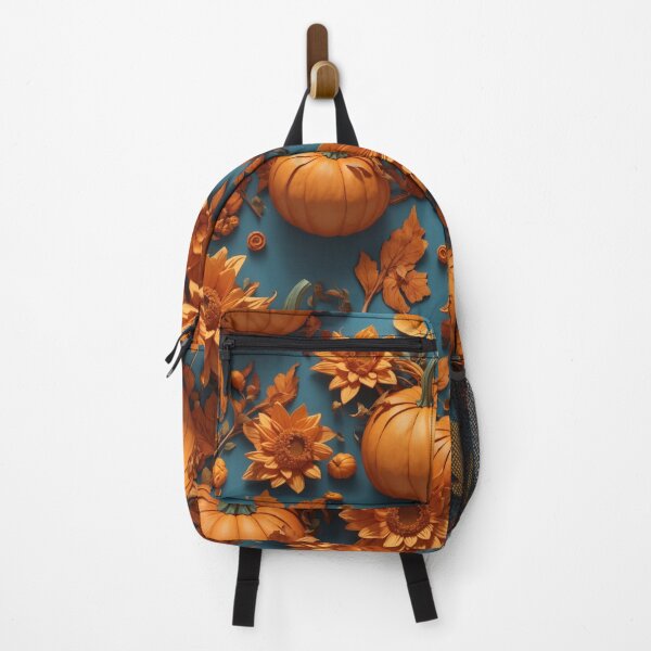 Item preview, Halloween 3D Flower and Pumpkin Pattern Background, Fall 3D Flower Pumpkin Pattern Background designed and sold by raveenext.