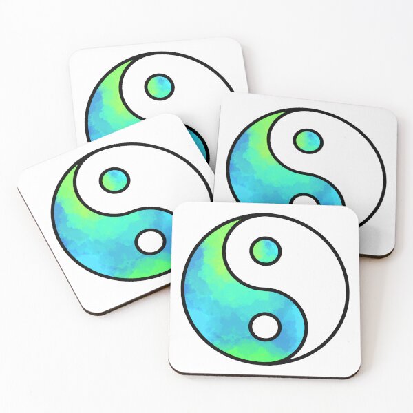 Item preview, Yin-Yang Green and Blue designed and sold by Hikari Aki Arts.