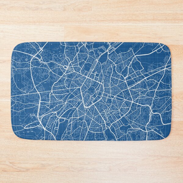 Item preview, Brussels City Map of Belgium - Blueprint designed and sold by deMAP.