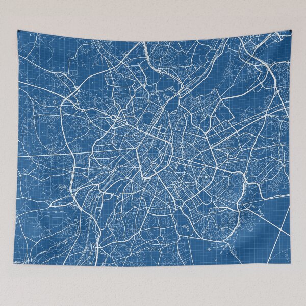 Item preview, Brussels City Map of Belgium - Blueprint designed and sold by deMAP.
