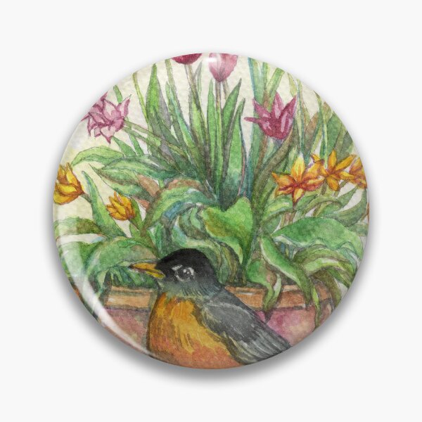Item preview, Robin and Tulips designed and sold by Patricia-Studio.